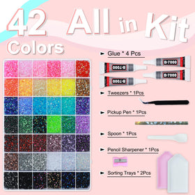 BAOYAALIN open box with 42 color compartments for fast color selection
