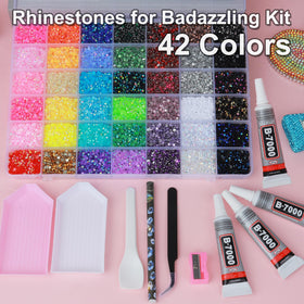 BAOYAALIN tweezers, wax pencil and sorting trays aiding precise gem placement