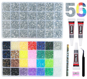 BAOYAALIN front packaging of rhinestone kit showing organized boxes and tools for easy start
