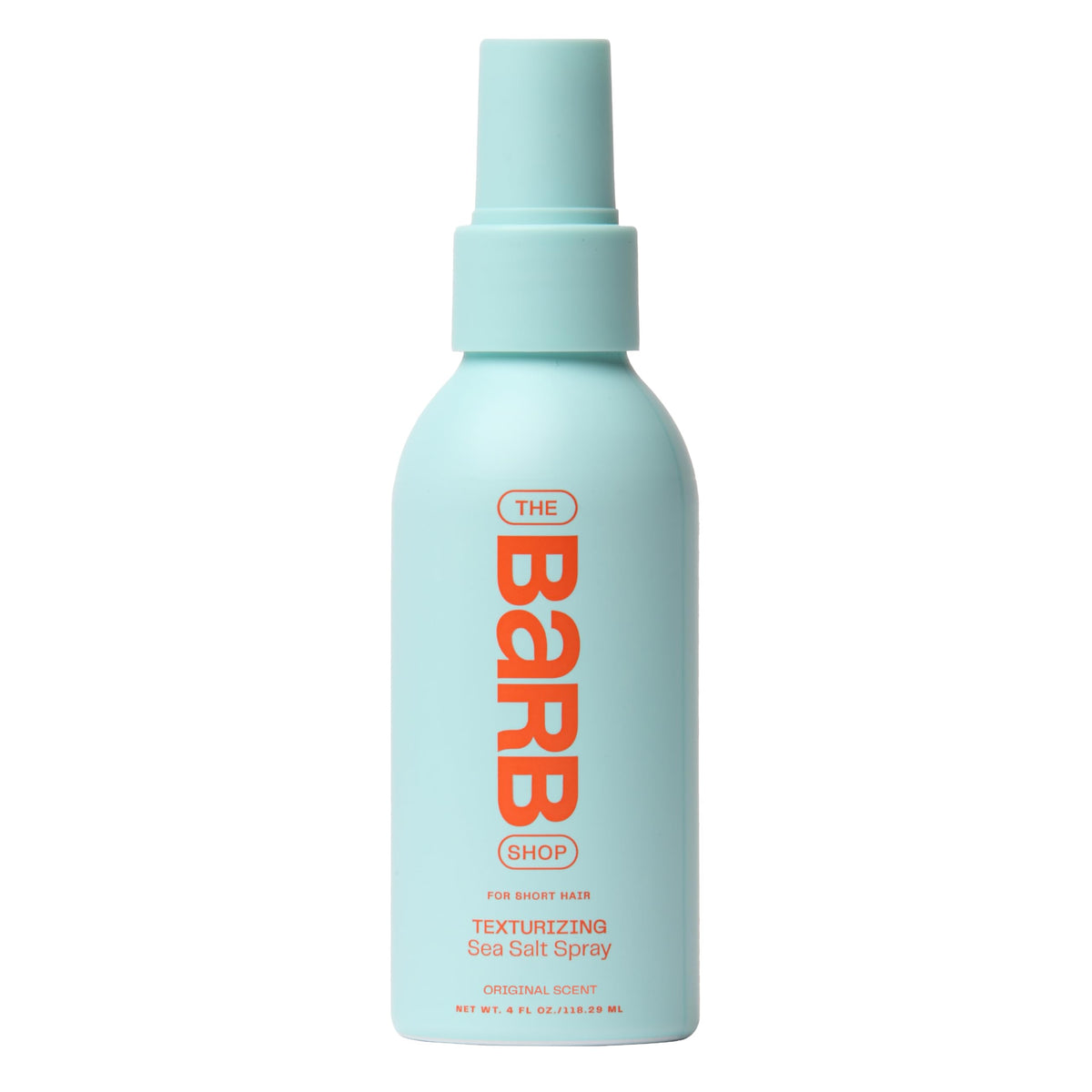 The Barb Shop bottle front packaging showing product benefits