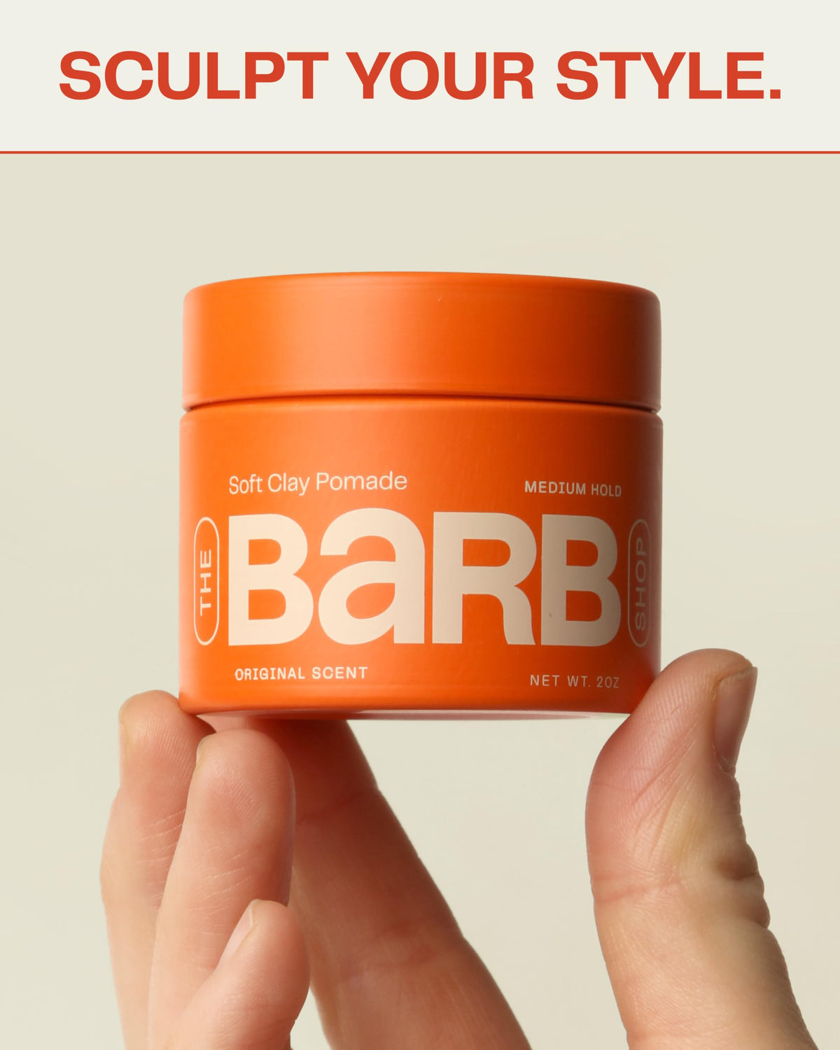 The Barb Shop soft clay pomade texture close-up highlights creamy clay for smooth application