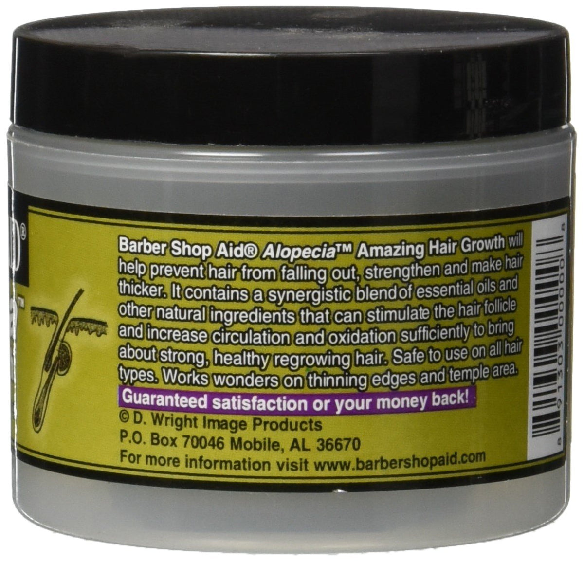 Barber Shop Aid being applied to hairline demonstrating targeted use and improved scalp circulation