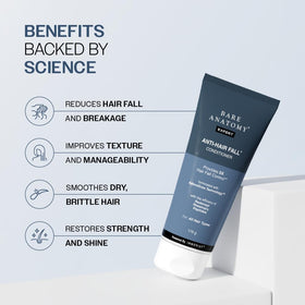 Bare Anatomy ingredients label detail highlighting Redensyl, rosemary and peptides benefits