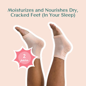 Bare August socks worn overnight demonstrating restful foot hydration