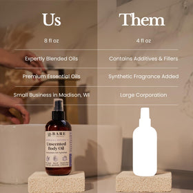 BARE BOTANICS ingredient label close-up showing natural formulation transparency
