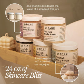 Bare Botanics label close-up listing botanical oils and clean ingredients