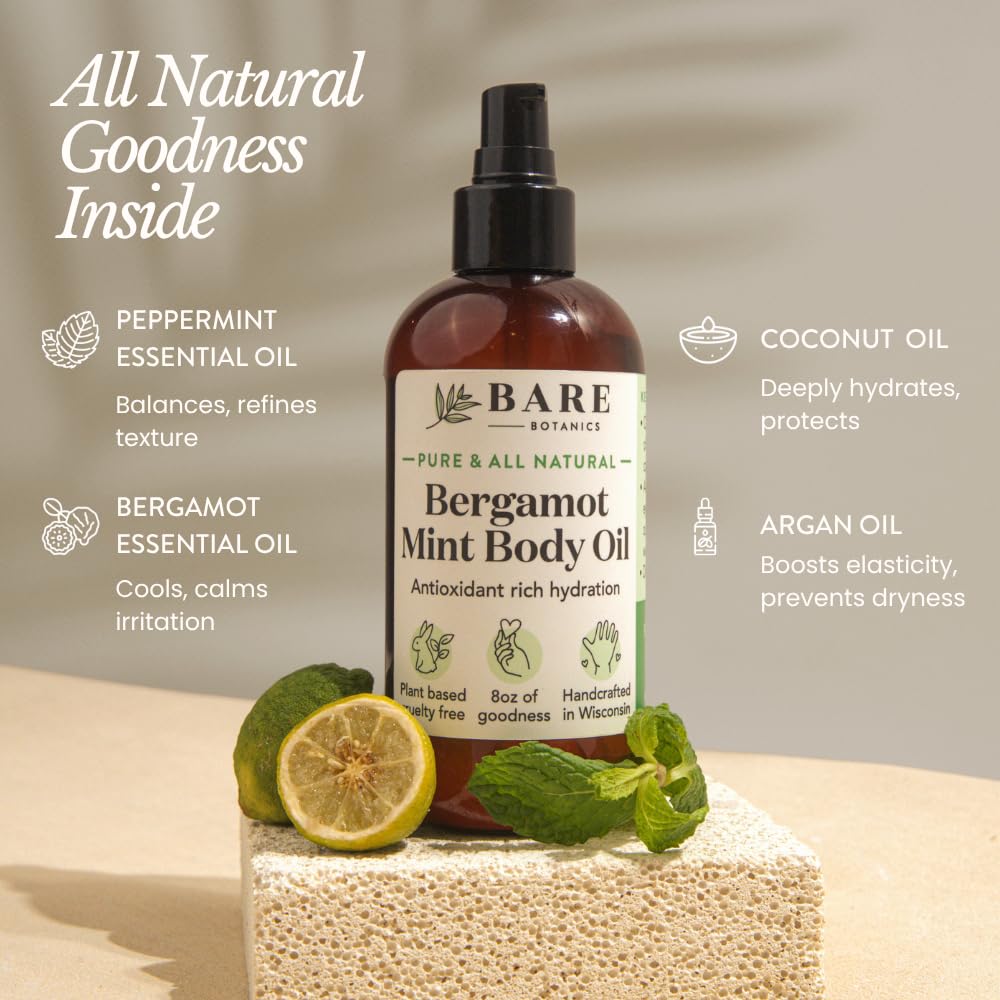 BARE BOTANICS oil pouring to show lightweight texture and quick absorption