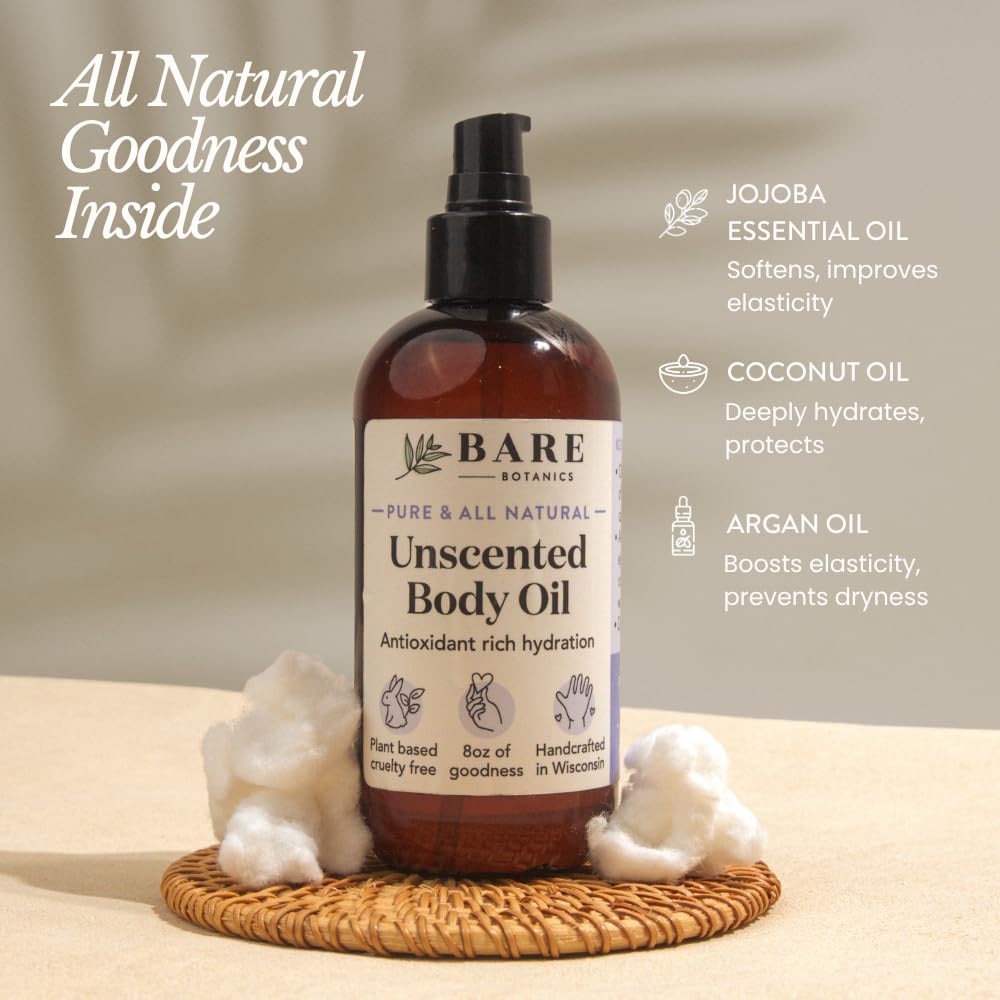BARE BOTANICS oil texture close-up showing light, non-greasy absorption