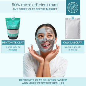 Bare Essentials Living clay added to bath for relaxing detox soak and skin refresh