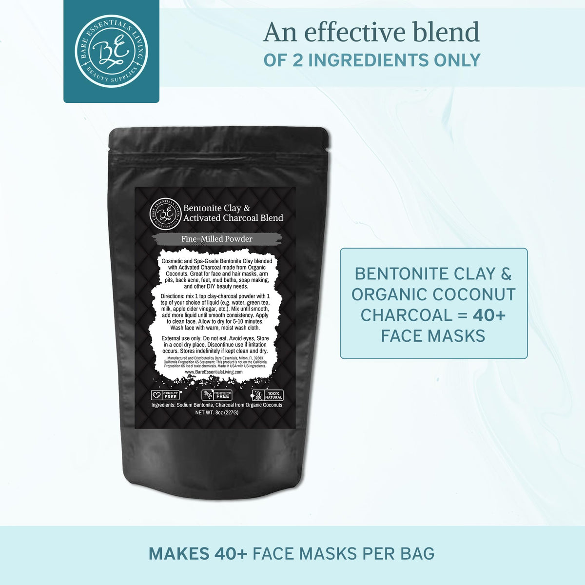Bare Essentials Living DIY tooth powder jar for custom oral care
