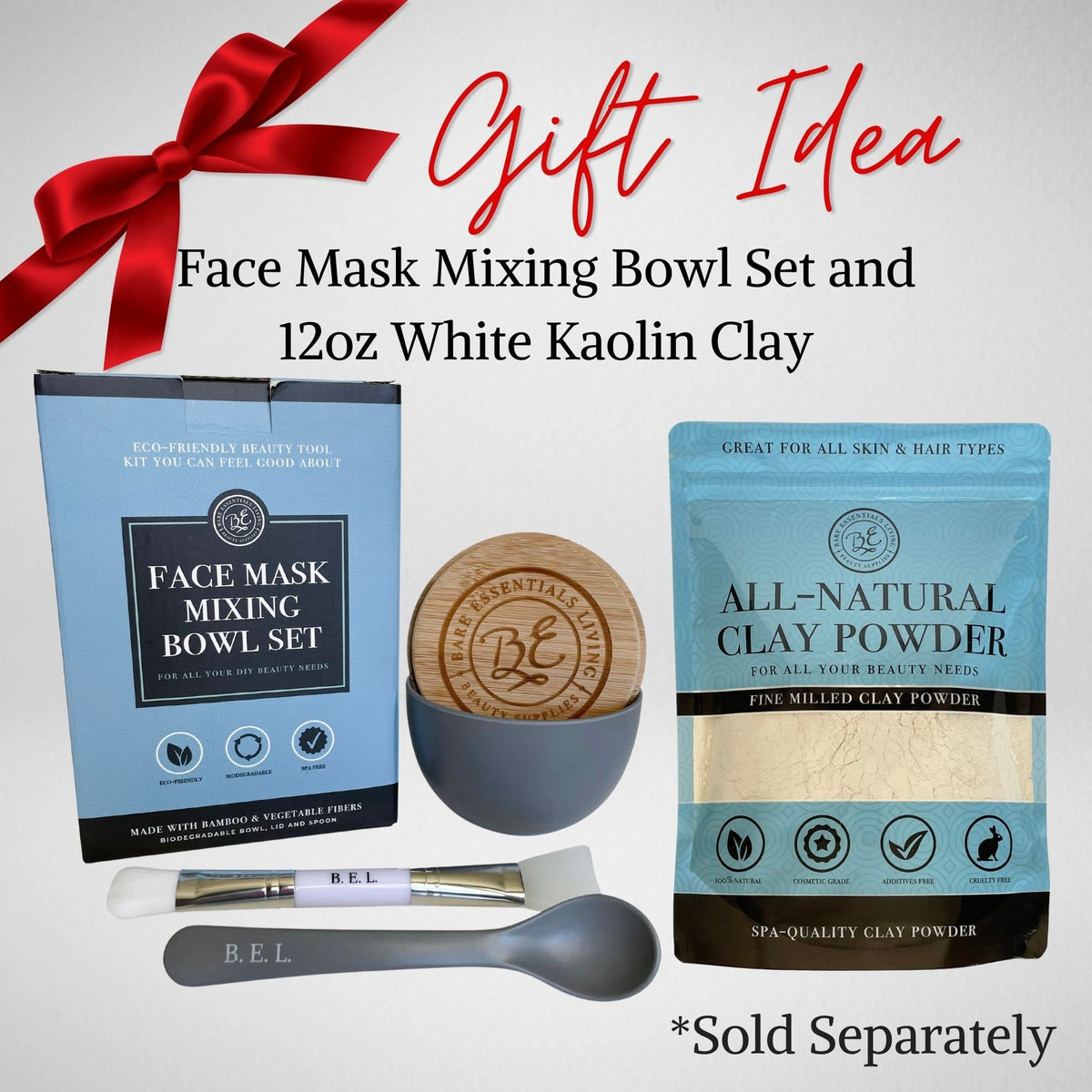 Bare Essentials Living kit staged on bathroom vanity for spa-like routine