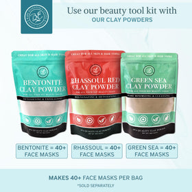 Bare Essentials Living mixed clay mask texture in bowl for smooth blending