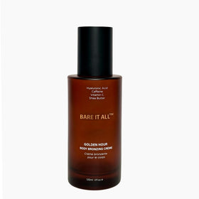 Bare It All front packaging showing bronzing crème tube and benefits