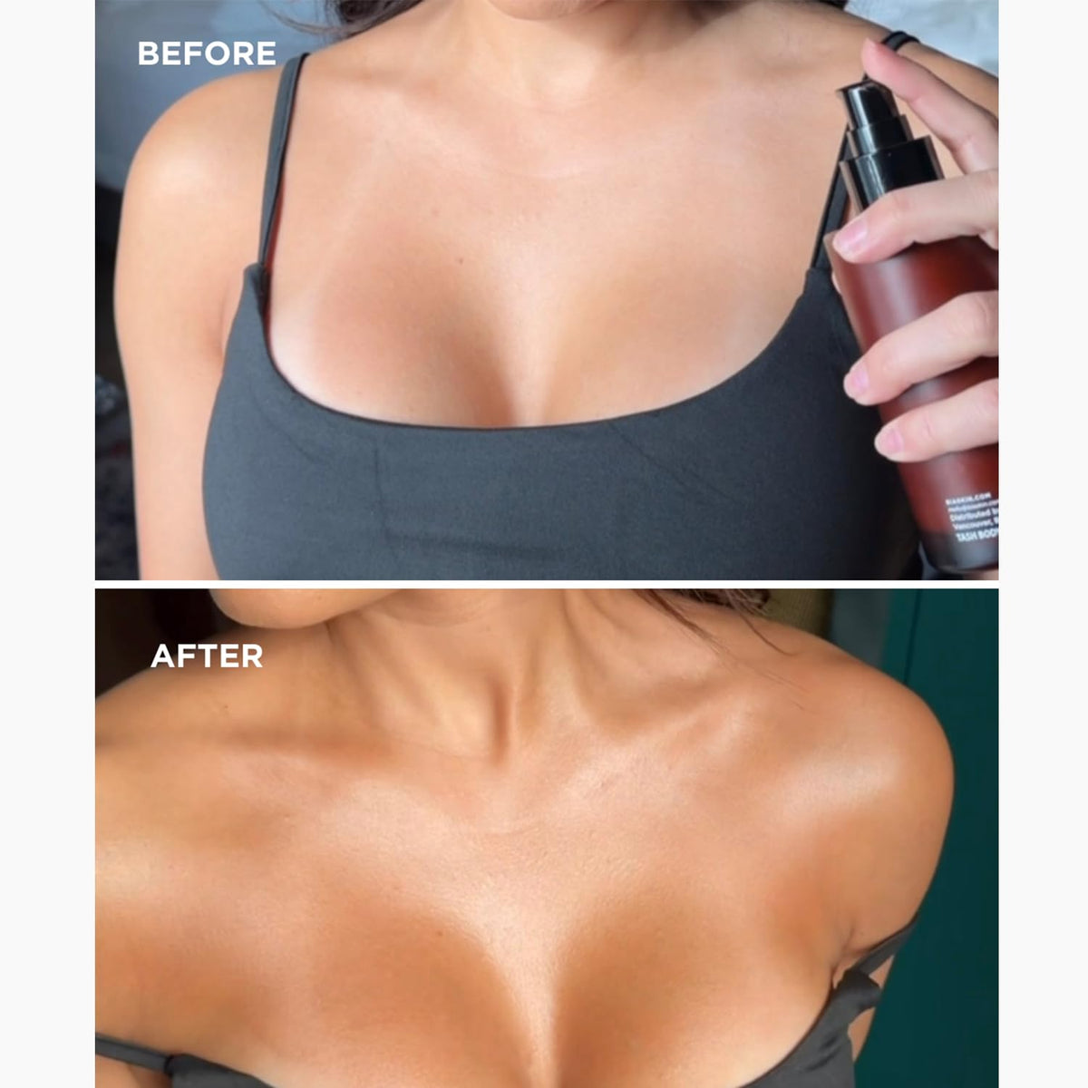 Bare It All applied on legs and arms demonstrating natural hydrated glow