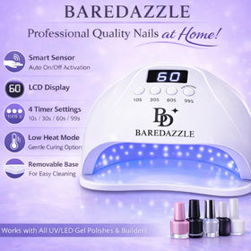 BAREDAZZLE interior showing 36 LED beads for even gel curing