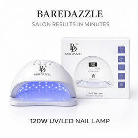 BAREDAZZLE on salon countertop conveying professional, tidy setup