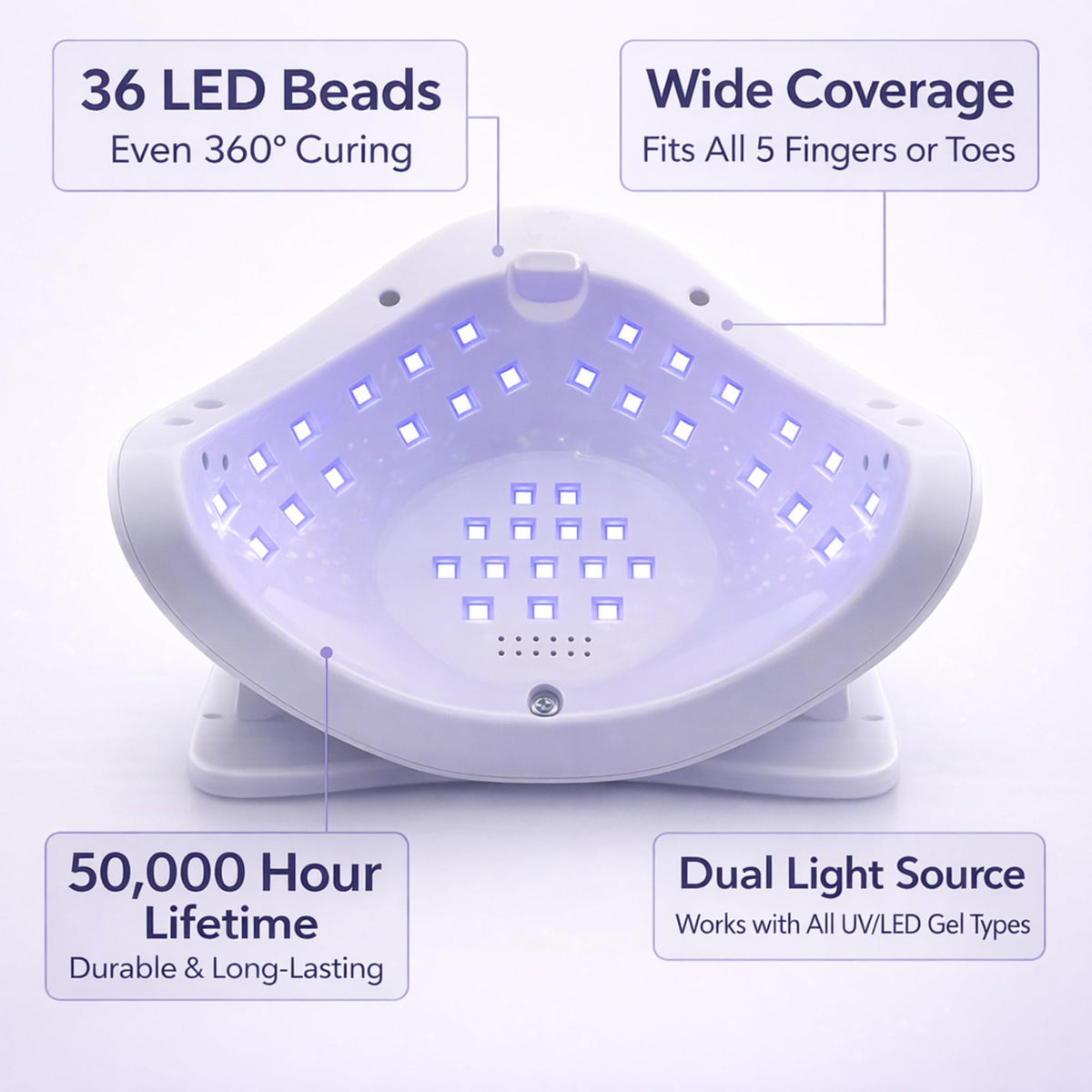 BAREDAZZLE removable base detached for easy pedicures and cleaning