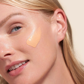 Barefaced bottle beside SPF and vitamin C indicating routine compatibility