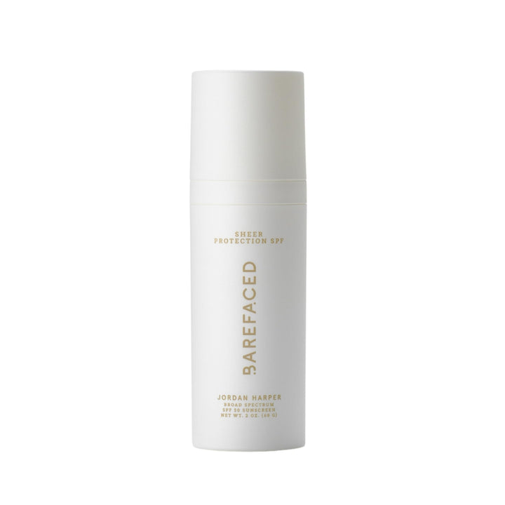 Barefaced front packaging showing 60ml tube and SPF label, clear product identity and protection