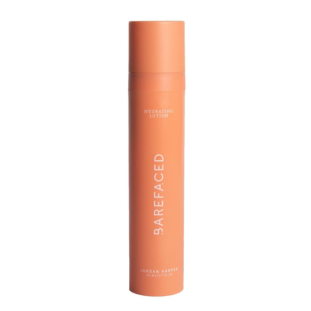 Barefaced front packaging shows compact 1.7 fl oz bottle and benefits