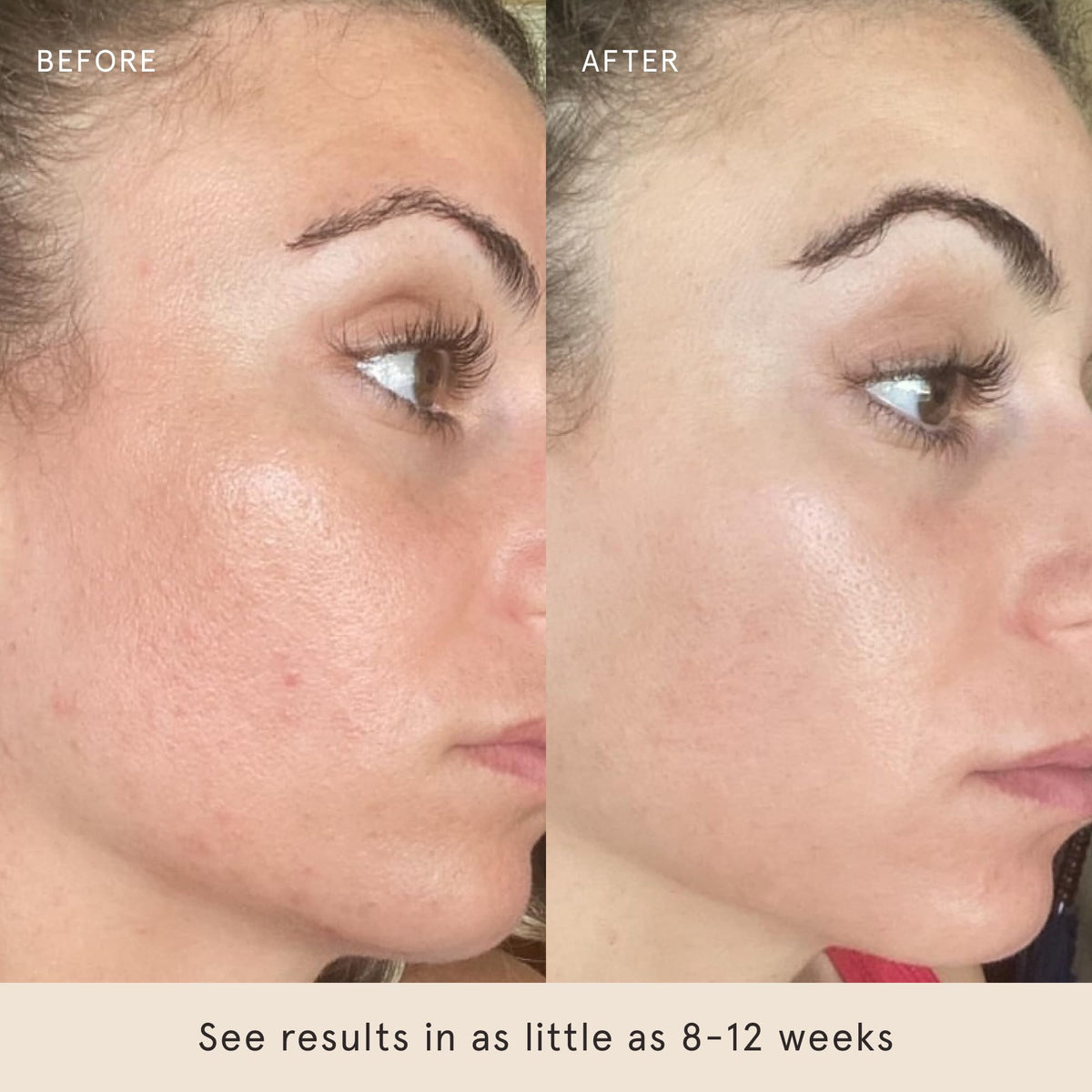 Barefaced Liquid Gold held in hand to show bottle scale and travel-friendly benefit