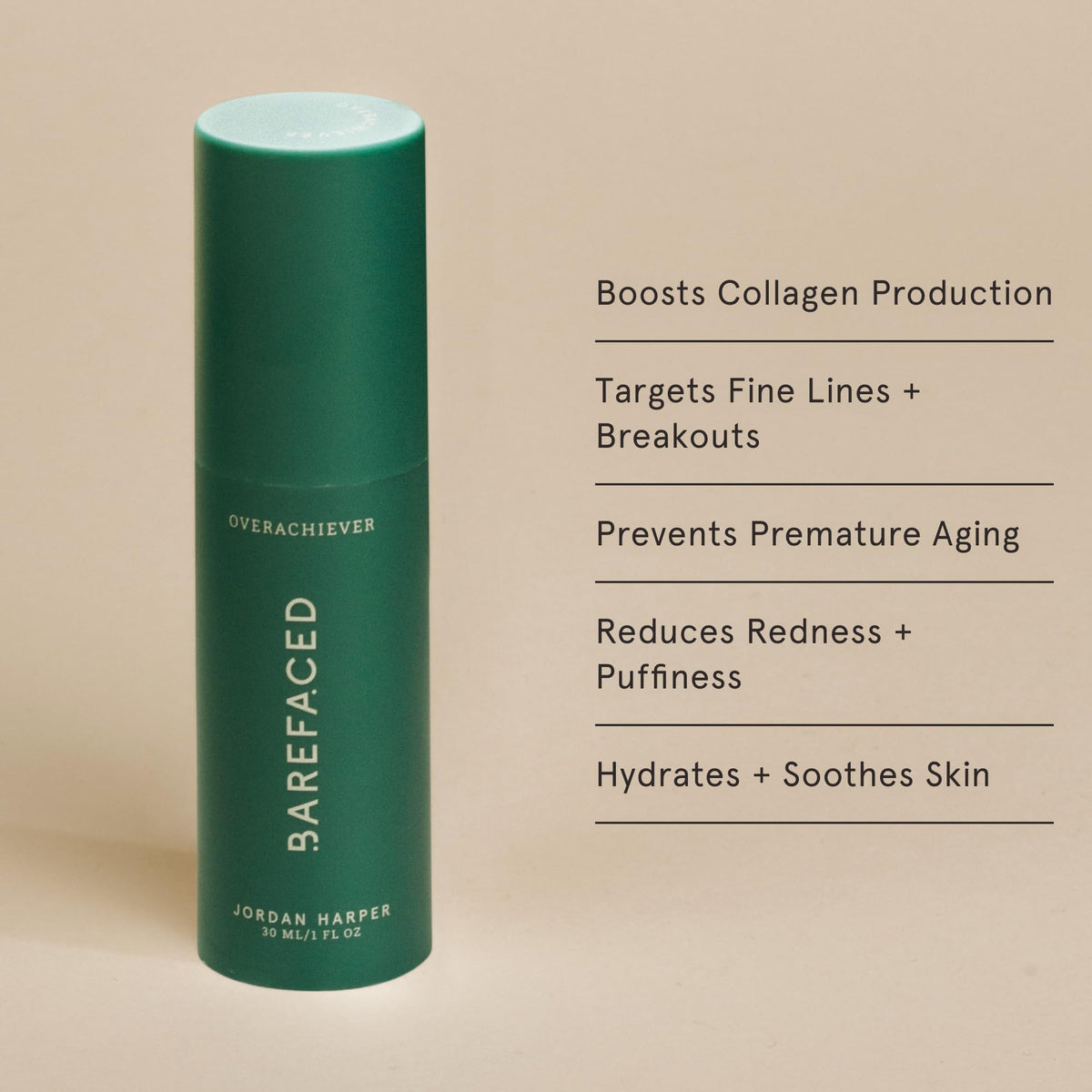 barefaced back label displaying ingredients and usage benefits