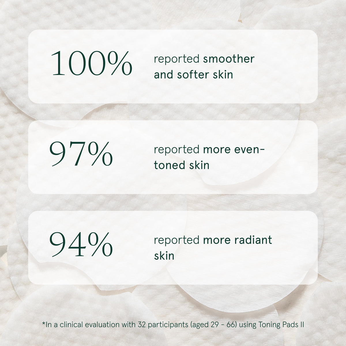 barefaced pad in hand being applied to cheek demonstrating easy use