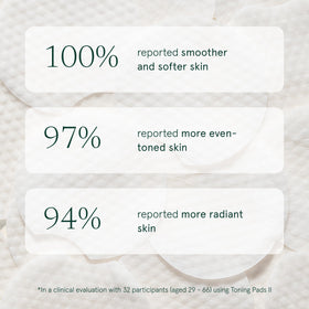 barefaced pad in hand being applied to cheek demonstrating easy use