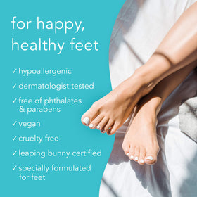 Barefoot Scientist socks worn by model lying in bed for overnight use