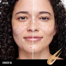 bareMinerals application with fingertips on cheek for natural coverage