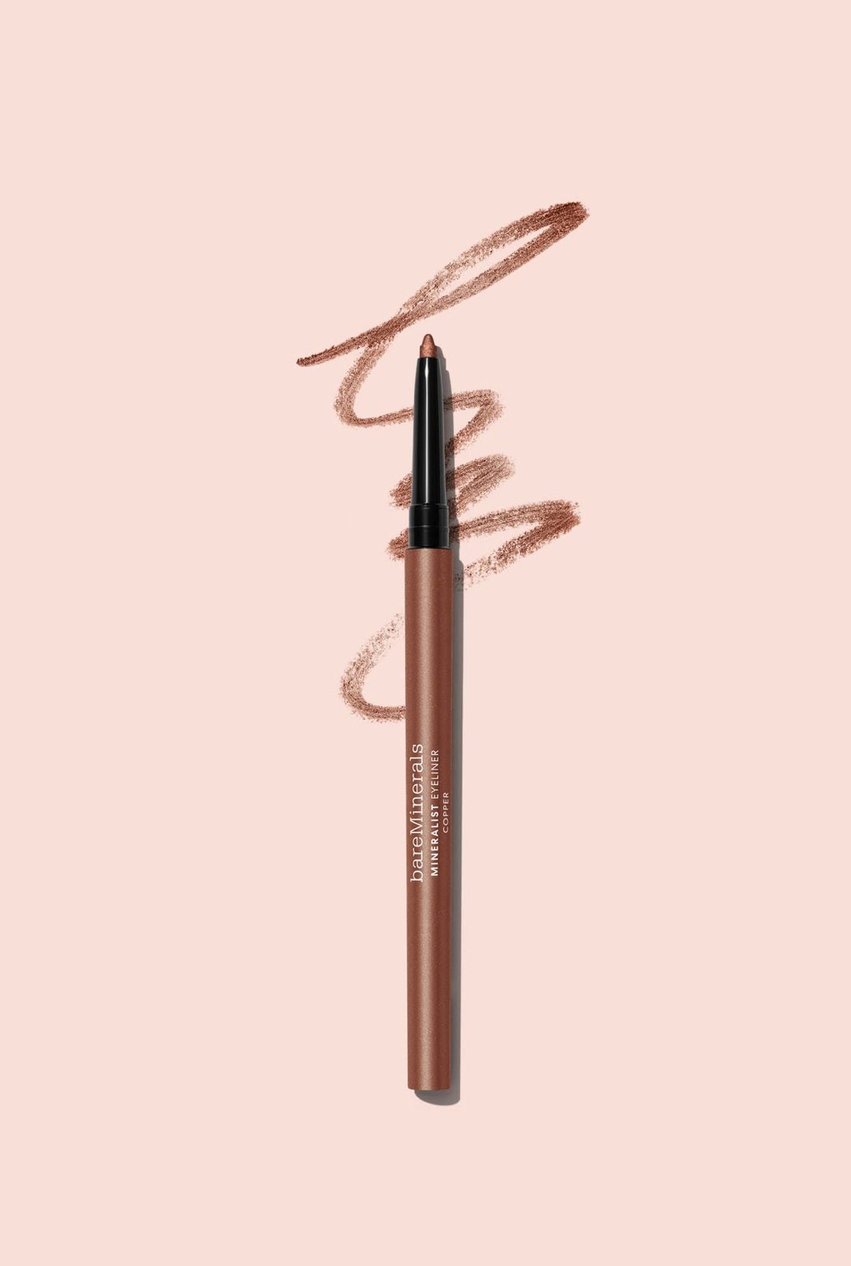 bareMinerals eyeliner applied to model eye demonstrating blendable smoky finish