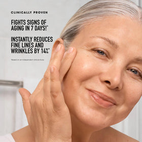bareMinerals applying serum to face demonstrating gentle absorption