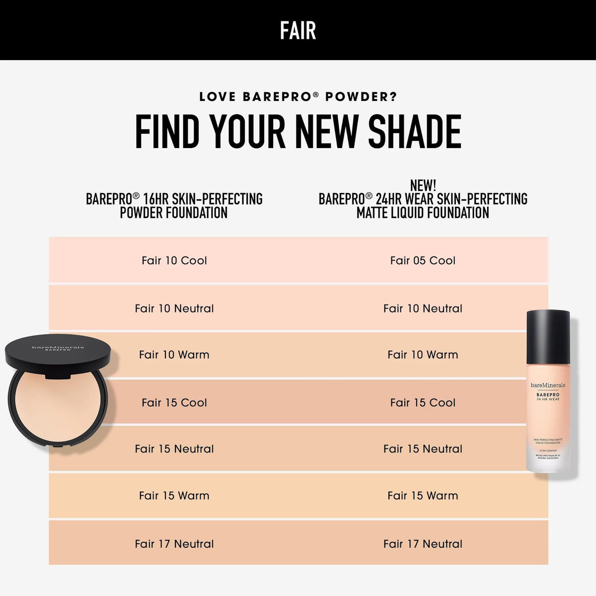 bareMinerals bottle held in hand to show size and real-world scale