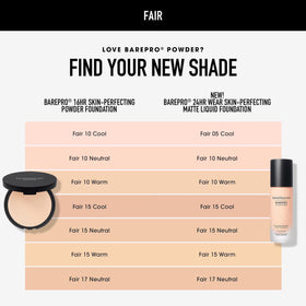 bareMinerals bottle held in hand to show size and real-world scale