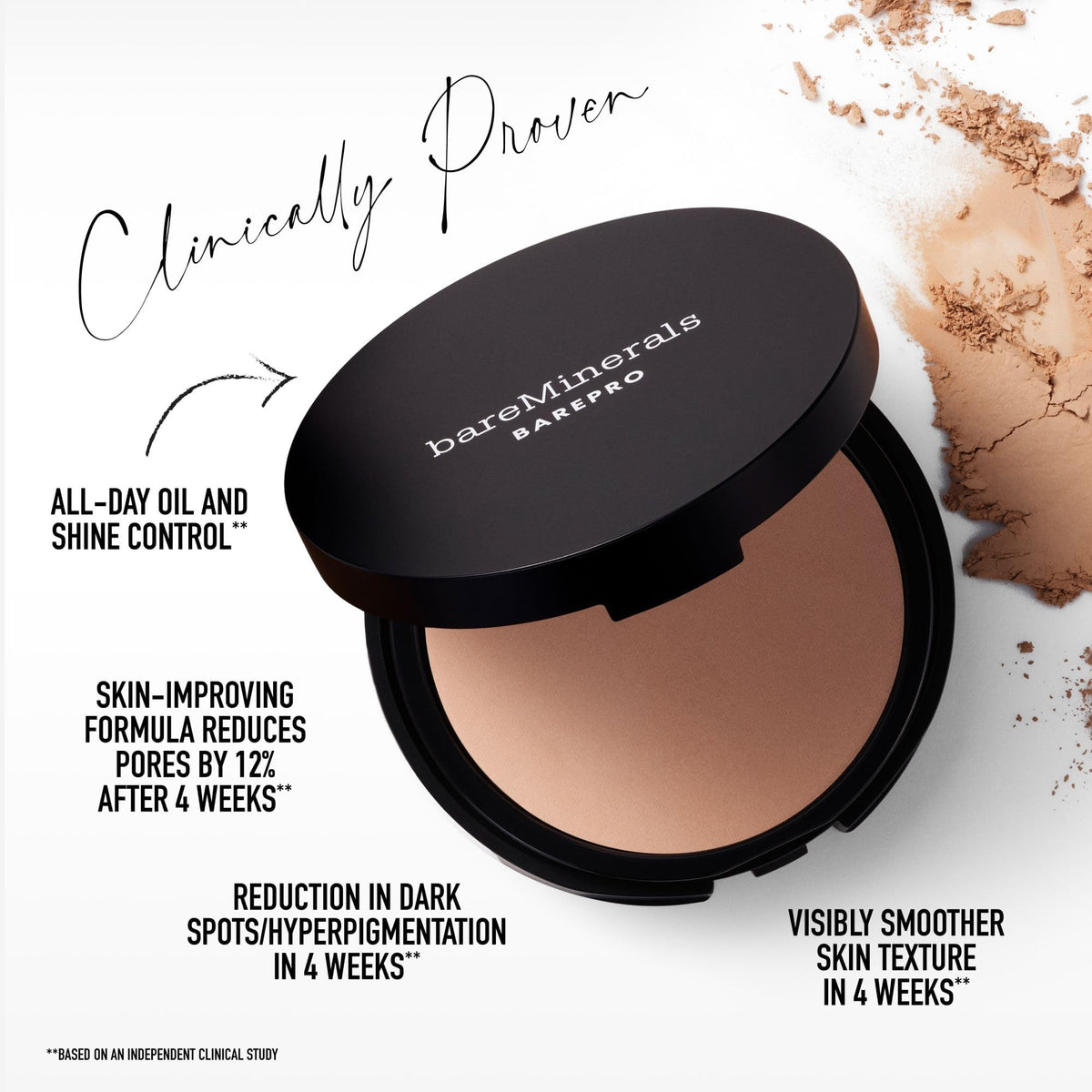 bareMinerals close-up powder texture demonstrating smooth blendability