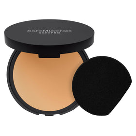 bareMinerals barePro compact front view showing sleek packaging and pocket-ready convenience