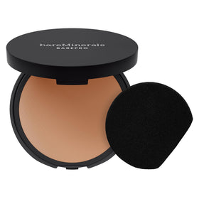 bareMinerals compact front view showing sleek packaging and travel convenience