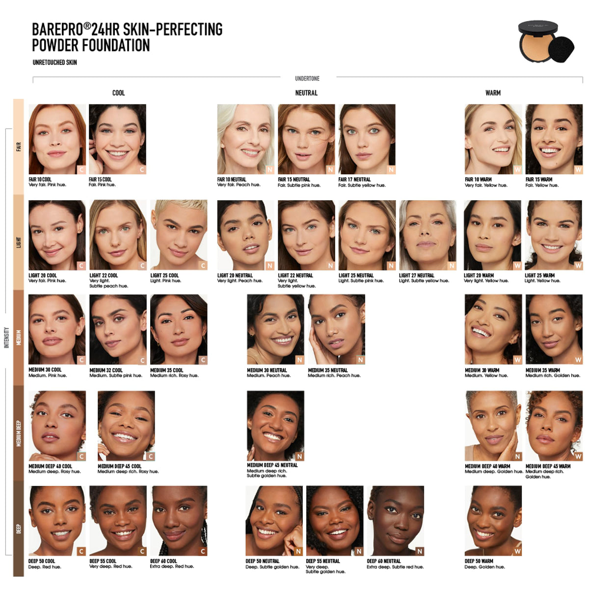 bareMinerals compact held in hand to show travel-friendly size