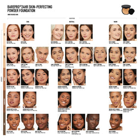 bareMinerals wet application with sponge showing buildable full coverage result