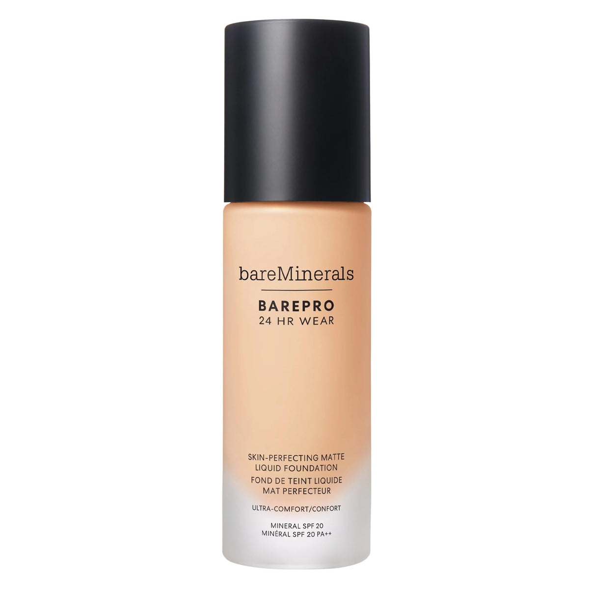 bareMinerals barePro front packaging showing label and SPF 20 benefit