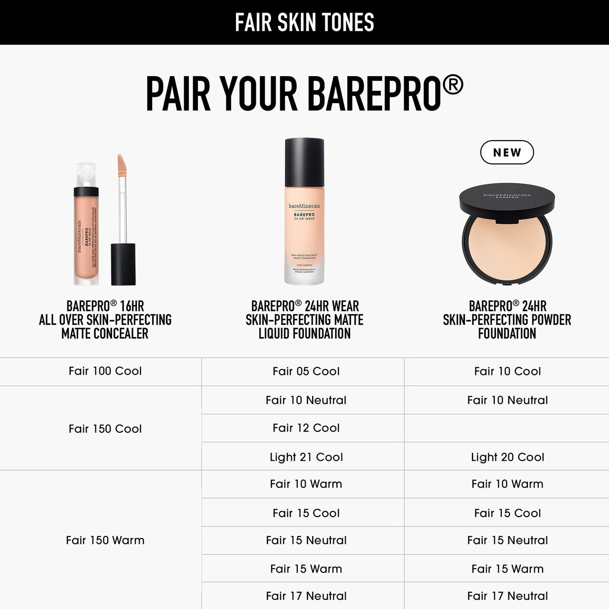 bareMinerals model wearing foundation showing natural matte coverage benefit
