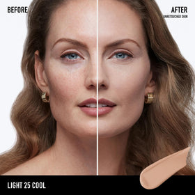 bareMinerals barepro swatch range on arm demonstrating shade match