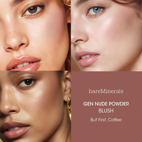 bareMinerals close-up texture shot showing silky powder and smooth blendability
