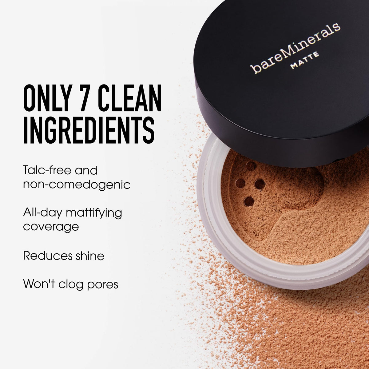 bareMinerals jar with travel bag highlighting portability and on-the-go touch-ups