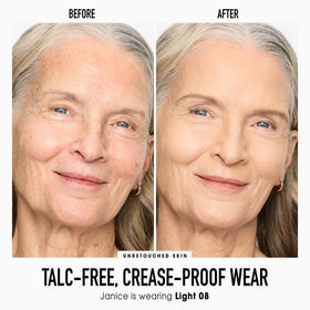 bareMinerals open compact with brush ready illustrates easy on-the-go touch-ups