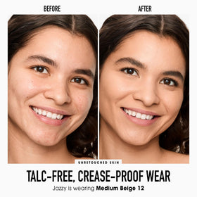 bareMinerals compact opened with powder and puff for quick touch-ups