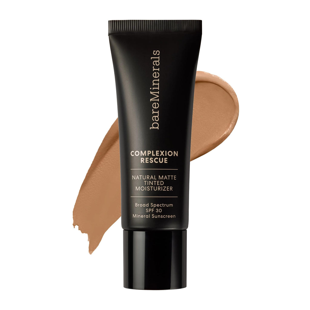 bareMinerals front packaging showing Desert 6.5 shade and benefits