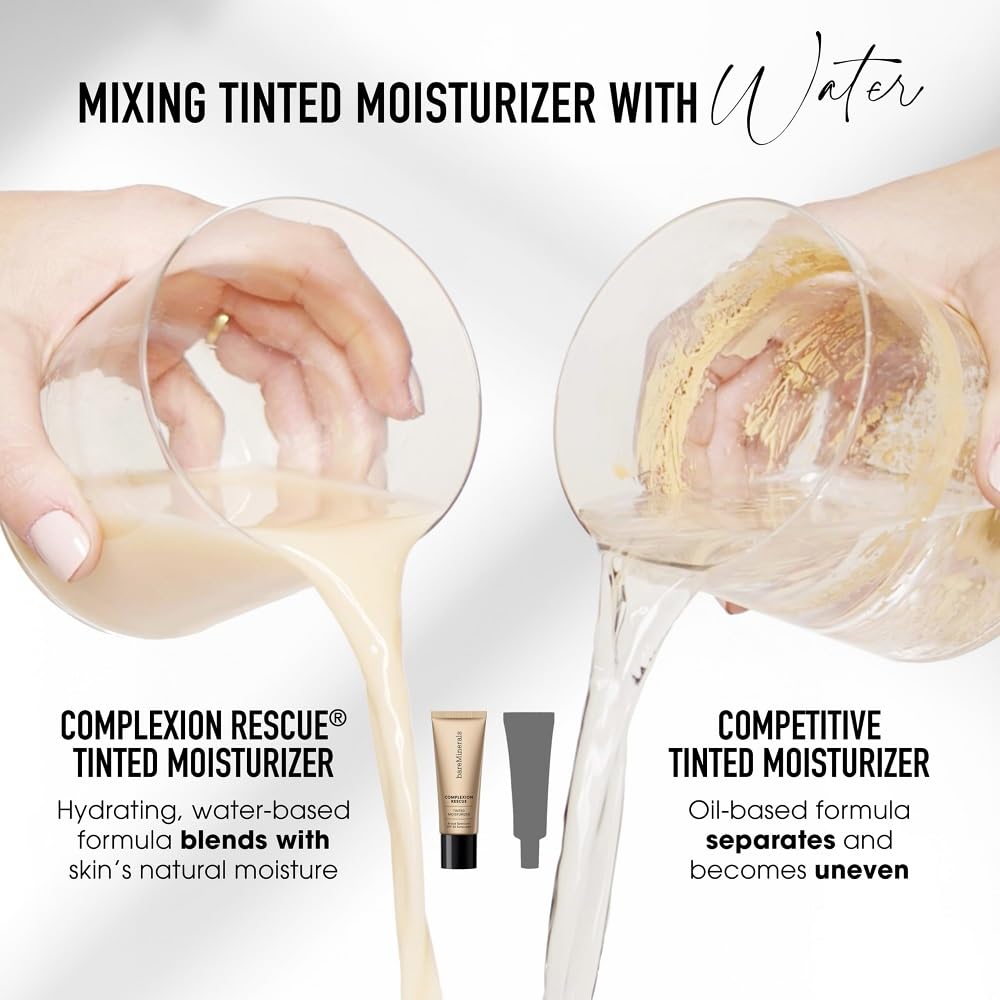 bareMinerals tube next to ruler showing 1.18 oz size and portability benefit