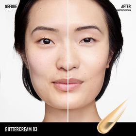 bareMinerals label close-up displaying mineral SPF 30 and clean formula benefits