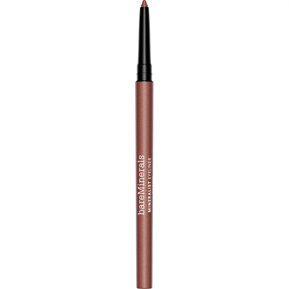 bareMinerals product front packaging showing copper eyeliner and branding for quick ID